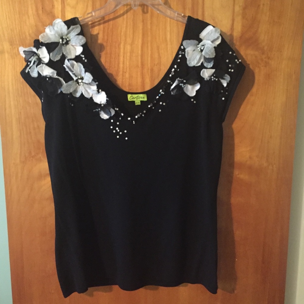 Dressy Cartise Sweater with Embellishments